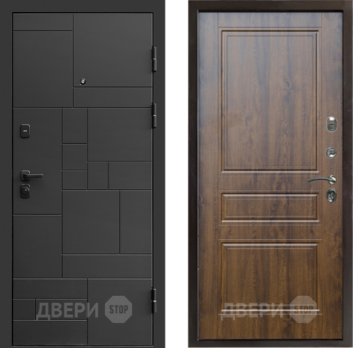 Входная металлическая Дверь Престиж Kvadro Классика Дуб в Мытищах