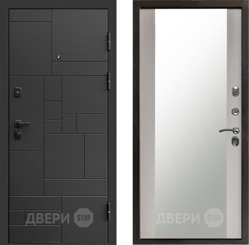Дверь Престиж Kvadro Зеркало Лиственница белая в Мытищах
