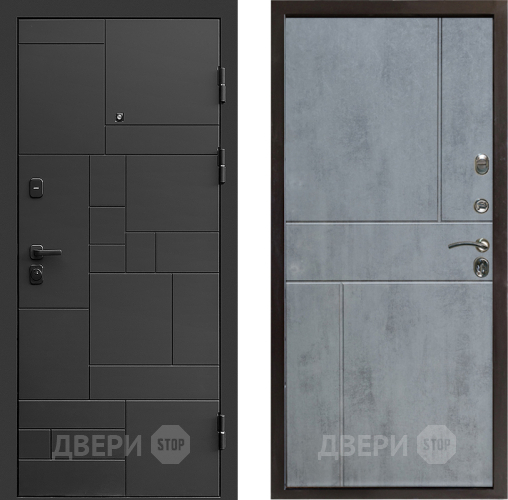 Дверь Престиж Kvadro Горизонт Бетон темный в Мытищах