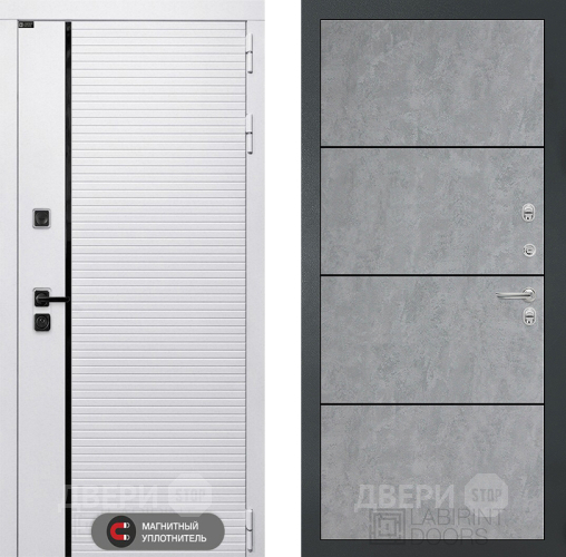 Входная металлическая Дверь Лабиринт (LABIRINT) Royal 25 Бетон светлый в Мытищах