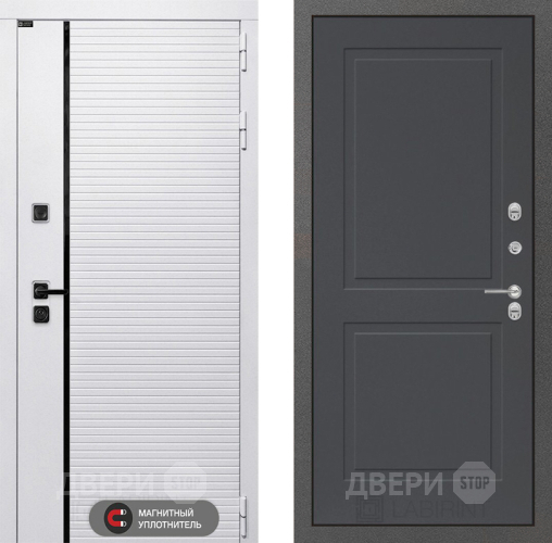 Входная металлическая Дверь Лабиринт (LABIRINT) Royal 11 Графит софт в Мытищах