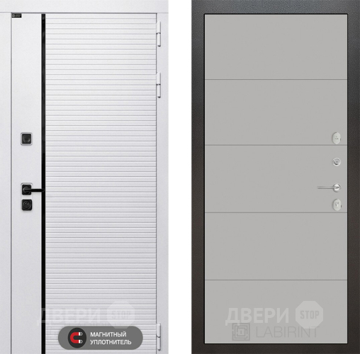 Дверь Лабиринт (LABIRINT) Royal 13 Грей софт в Мытищах