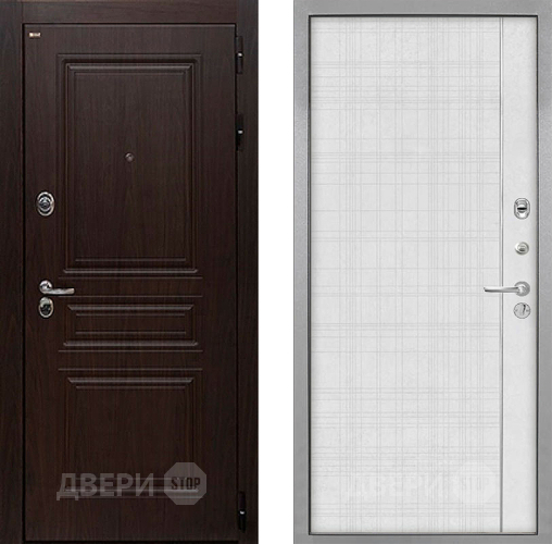 Дверь Интекрон (INTECRON) Брайтон Тиковое Дерево В-07 с молдингом Лофт белый в Мытищах