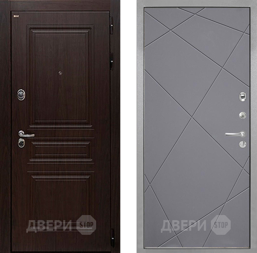 Дверь Интекрон (INTECRON) Брайтон Тиковое Дерево Лучи-М Графит софт в Мытищах