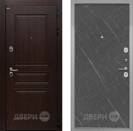 Дверь Интекрон (INTECRON) Брайтон Тиковое Дерево Гладкая Гранит лава оникс в Мытищах