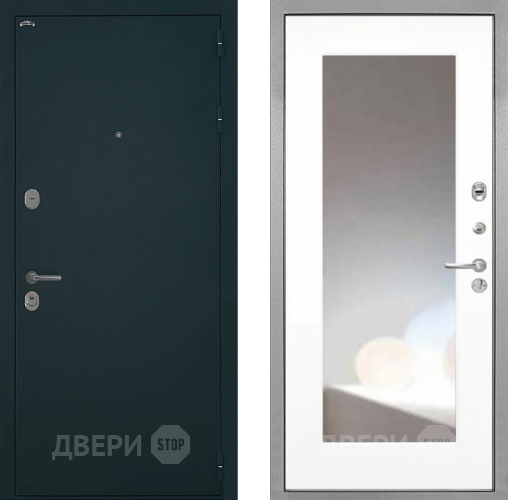 Дверь Интекрон (INTECRON) Греция ФЛЗ-120-М Зеркало Белый матовый в Мытищах