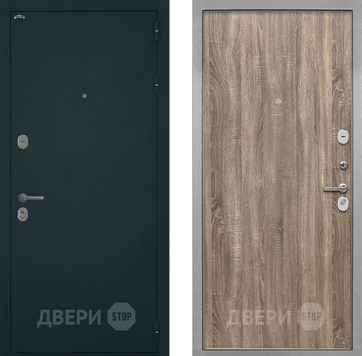 Входная металлическая Дверь Интекрон (INTECRON) Греция Гладкая Дуб турин в Мытищах