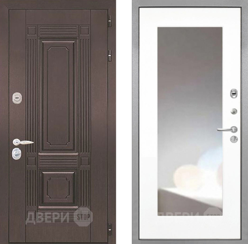 Дверь Интекрон (INTECRON) Италия ФЛЗ-120-М Зеркало Белый матовый в Мытищах