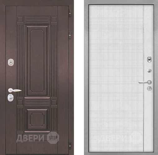 Входная металлическая Дверь Интекрон (INTECRON) Италия В-07 с молдингом Лофт белый в Мытищах
