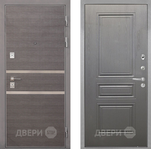Дверь Интекрон (INTECRON) Неаполь ФЛ-243 Графит вуд дуб в Мытищах