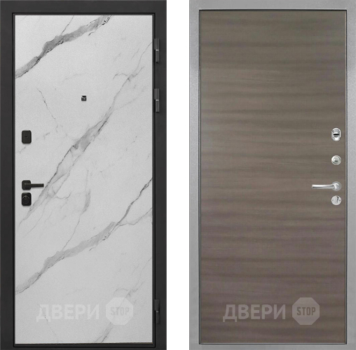 Дверь Интекрон (INTECRON) Профит Black Мрамор Арктик Гладкая Дуб тоскано поперечный в Мытищах