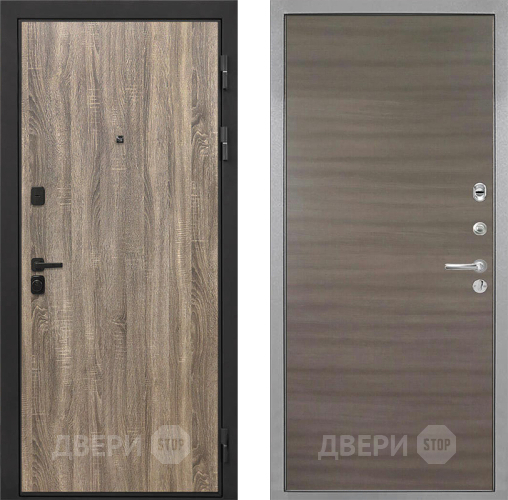 Входная металлическая Дверь Интекрон (INTECRON) Профит Black Дуб Турин Гладкая Дуб тоскано поперечный в Мытищах