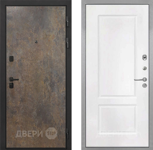 Дверь Интекрон (INTECRON) Профит Black Гранж КВ-2 Белый матовый в Мытищах