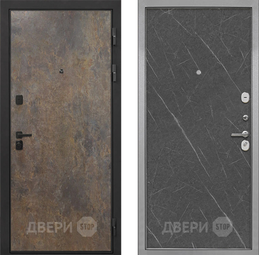 Входная металлическая Дверь Интекрон (INTECRON) Профит Black Гранж Гладкая Гранит лава оникс в Мытищах