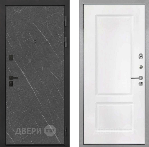 Входная металлическая Дверь Интекрон (INTECRON) Профит Black Гранит Лава Оникс КВ-2 Белый матовый в Мытищах