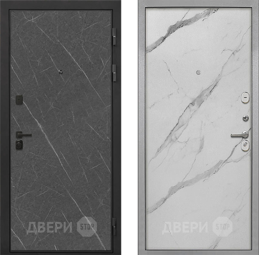 Входная металлическая Дверь Интекрон (INTECRON) Профит Black Гранит Лава Оникс Гладкая Мрамор натуральный арктик в Мытищах