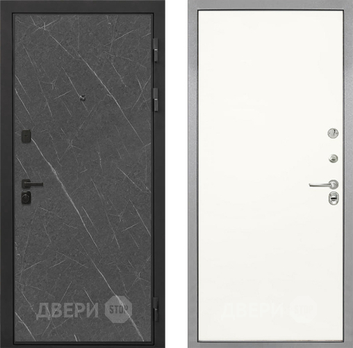Входная металлическая Дверь Интекрон (INTECRON) Профит Black Гранит Лава Оникс Гладкая Слоновая кость в Мытищах