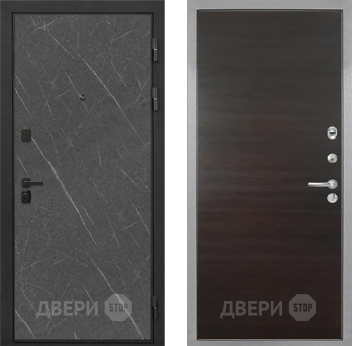 Входная металлическая Дверь Интекрон (INTECRON) Профит Black Гранит Лава Оникс Гладкая Эковенге поперечный в Мытищах