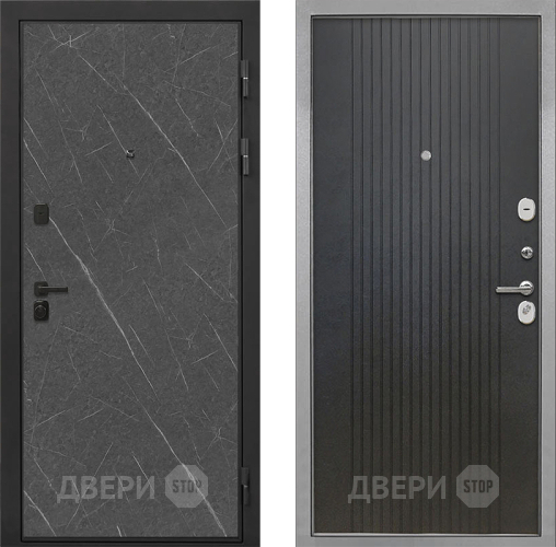Входная металлическая Дверь Интекрон (INTECRON) Профит Black Гранит Лава Оникс ФЛ-295 Лофт черный в Мытищах