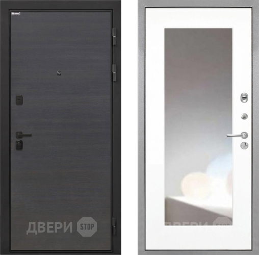 Входная металлическая Дверь Интекрон (INTECRON) Профит Black Эковенге ФЛЗ-120-М Зеркало Белый матовый в Мытищах