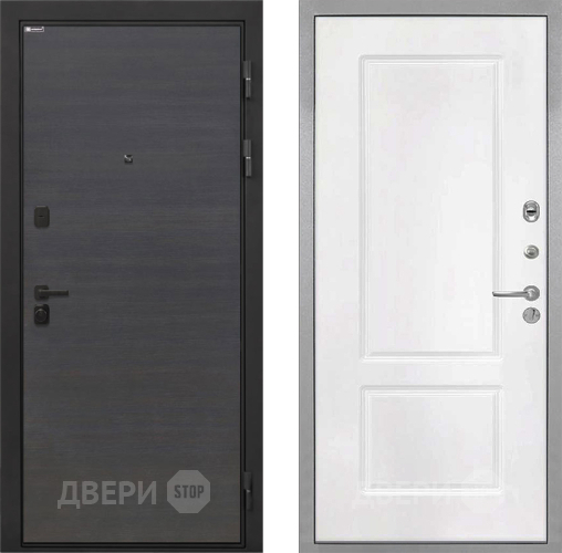 Входная металлическая Дверь Интекрон (INTECRON) Профит Black Эковенге КВ-2 Белый матовый в Мытищах