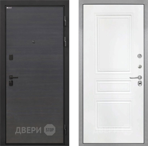 Входная металлическая Дверь Интекрон (INTECRON) Профит Black Эковенге ФЛ-243 Белый матовый в Мытищах