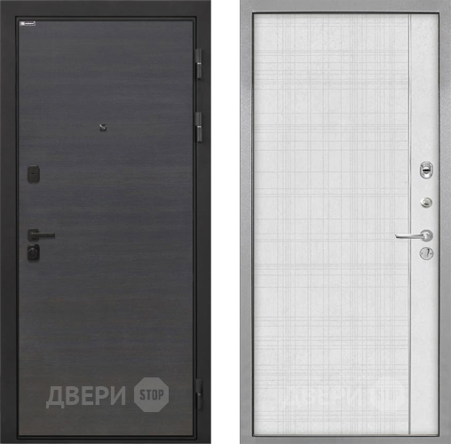 Входная металлическая Дверь Интекрон (INTECRON) Профит Black Эковенге В-07 с молдингом Лофт белый в Мытищах