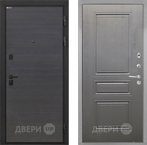 Входная металлическая Дверь Интекрон (INTECRON) Профит Black Эковенге ФЛ-243 Графит вуд дуб в Мытищах
