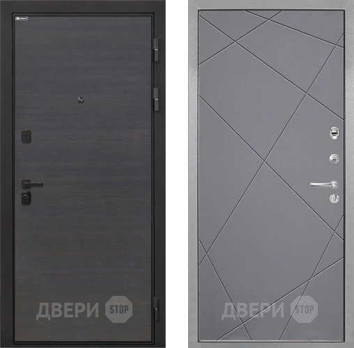 Дверь Интекрон (INTECRON) Профит Black Эковенге Лучи-М Графит софт в Мытищах
