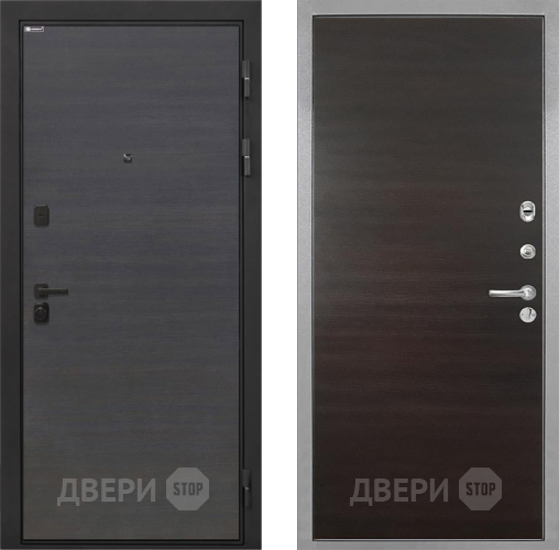 Входная металлическая Дверь Интекрон (INTECRON) Профит Black Эковенге Гладкая Эковенге поперечный в Мытищах