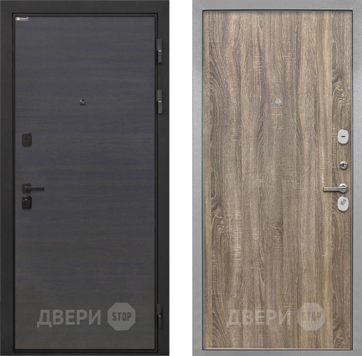 Входная металлическая Дверь Интекрон (INTECRON) Профит Black Эковенге Гладкая Дуб турин в Мытищах
