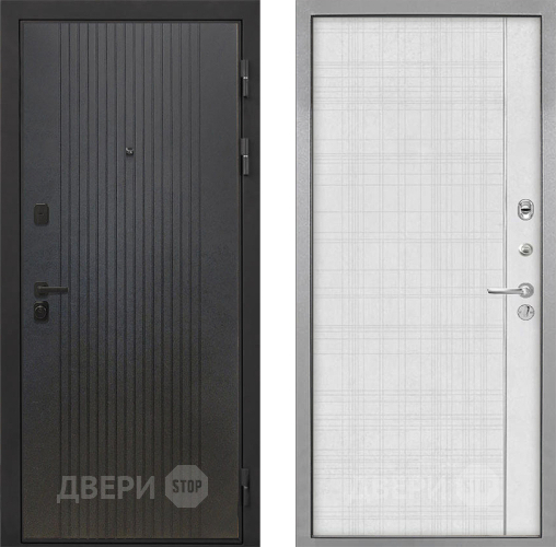 Входная металлическая Дверь Интекрон (INTECRON) Профит Black ФЛ-295 В-07 с молдингом Лофт белый в Мытищах