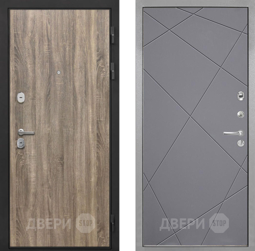 Дверь Интекрон (INTECRON) Гектор Дуб Турин Лучи-М Графит софт в Мытищах