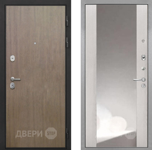 Дверь Интекрон (INTECRON) Гектор Венге Коричневый ФЛЗ-516 Зеркало Сосна белая в Мытищах
