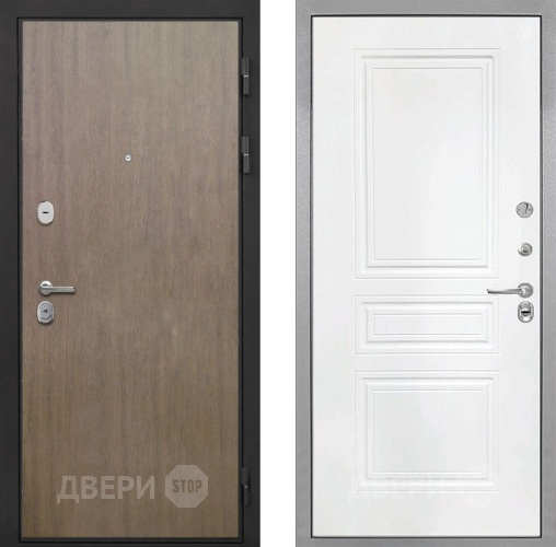 Дверь Интекрон (INTECRON) Гектор Венге Коричневый ФЛ-243 Белый матовый в Мытищах