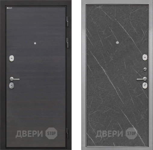 Входная металлическая Дверь Интекрон (INTECRON) Гектор Эковенге Гладкая Гранит лава оникс в Мытищах
