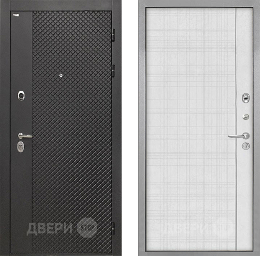 Входная металлическая Дверь Интекрон (INTECRON) Олимпия Black 4К В-07 с молдингом Лофт белый в Мытищах