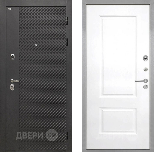 Входная металлическая Дверь Интекрон (INTECRON) Олимпия Black 4К Альба Роял Вуд белый в Мытищах