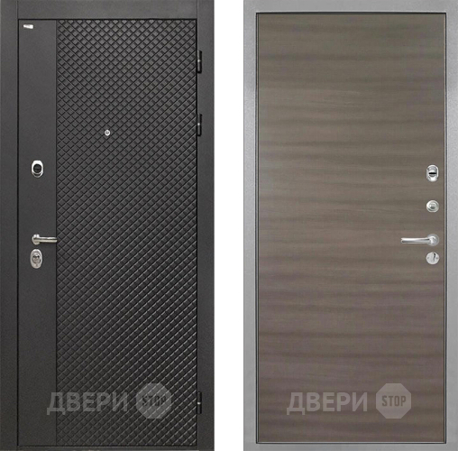 Входная металлическая Дверь Интекрон (INTECRON) Олимпия Black 4К Гладкая Дуб тоскано поперечный в Мытищах