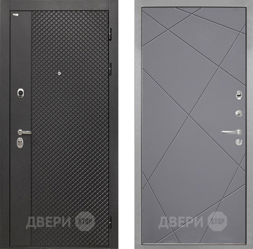 Входная металлическая Дверь Интекрон (INTECRON) Олимпия Black 4К Лучи-М Графит софт в Мытищах