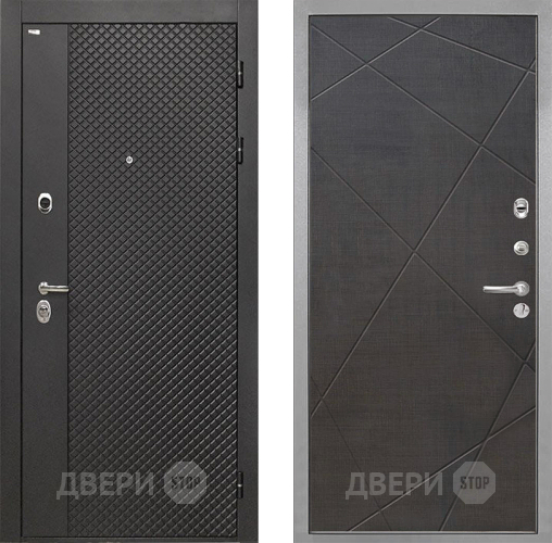 Входная металлическая Дверь Интекрон (INTECRON) Олимпия Black 4К Лучи-М Венге распил кофе в Мытищах