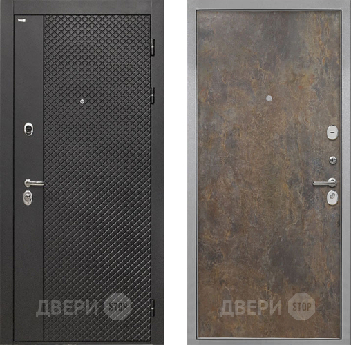 Входная металлическая Дверь Интекрон (INTECRON) Олимпия Black 4К Гладкая Гранж в Мытищах