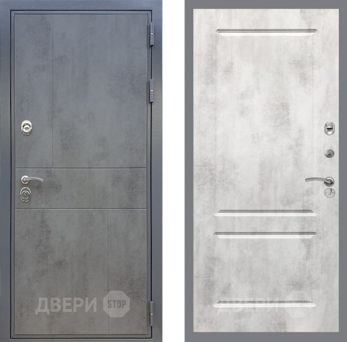 Дверь Рекс (REX) ФЛ-290 FL-117 Бетон светлый в Мытищах