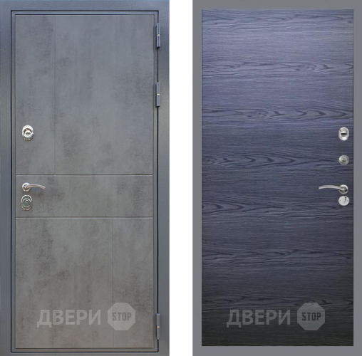 Дверь Рекс (REX) ФЛ-290 GL Дуб тангенальный черный в Мытищах