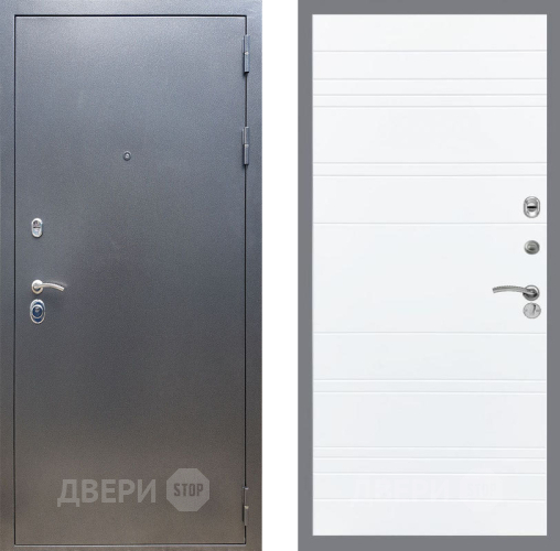 Входная металлическая Дверь Рекс (REX) 11 Line Силк Сноу в Мытищах