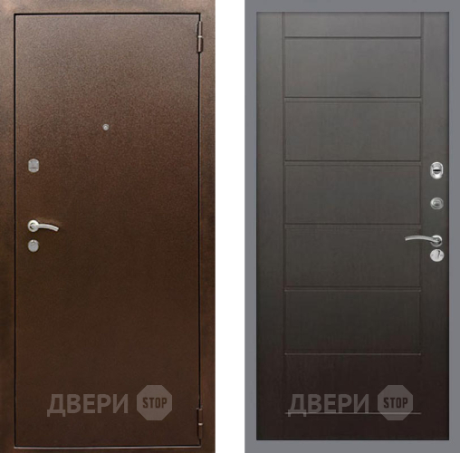 Входная металлическая Дверь Рекс (REX) 1А Медный Антик Сити Венге в Мытищах