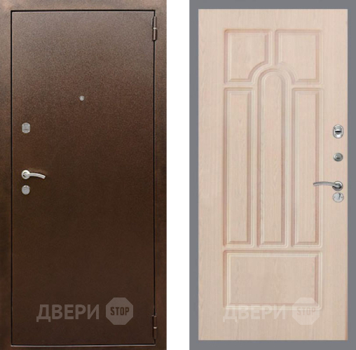 Дверь Рекс (REX) 1А Медный Антик FL-58 Беленый дуб в Мытищах