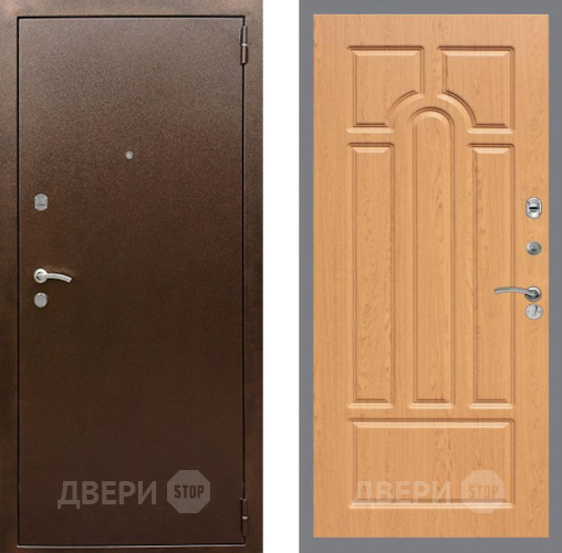 Входная металлическая Дверь Рекс (REX) 1А Медный Антик FL-58 Дуб в Мытищах