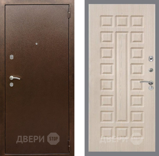 Дверь Рекс (REX) 1А Медный Антик FL-183 Беленый дуб в Мытищах