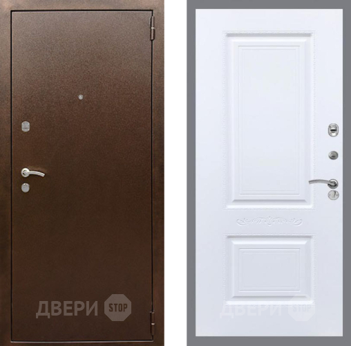 Дверь Рекс (REX) 1А Медный Антик Смальта Силк Сноу в Мытищах